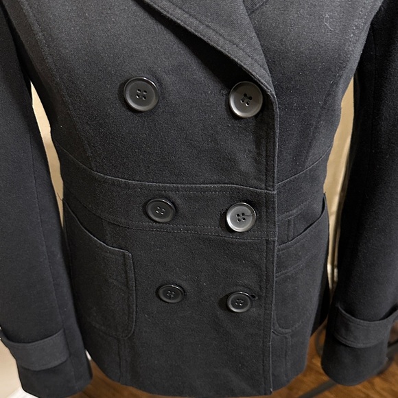 Forever 21 black Double-Breasted Peacoat size m - Picture 4 of 12